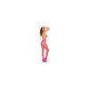 Collant sexy rose néon résille filet 